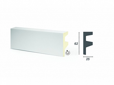 Карниз для LED подсветки Tesori KF501 лепнина из полиуретана