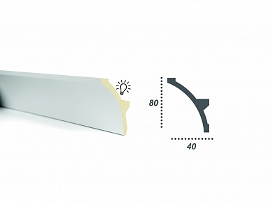 Карниз для LED подсветки Tesori KF702 лепнина из полиуретана