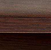 Стык (порожек) алюминиевый универсальный, 28 мм орех темный